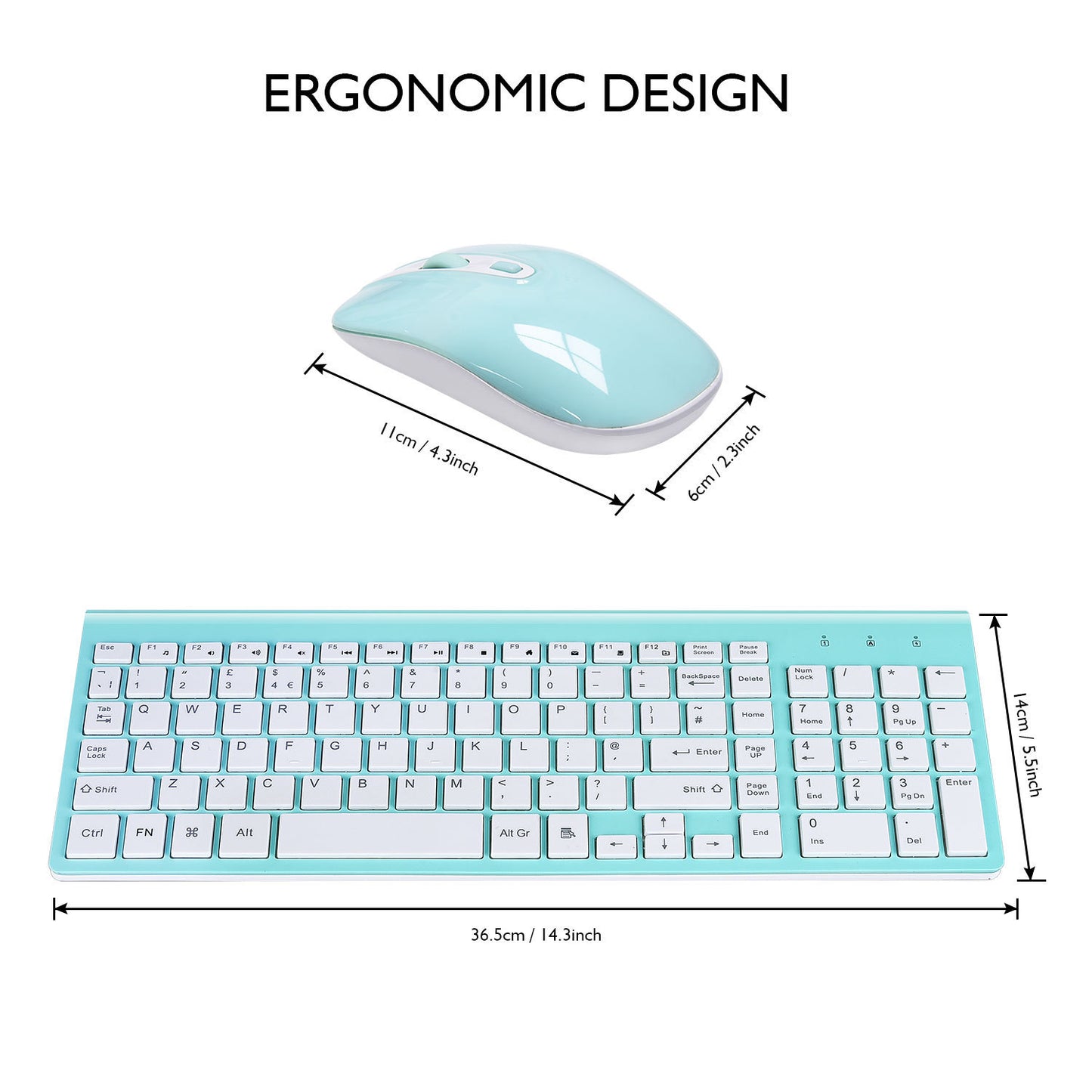 Wireless Keyboard Mouse Set