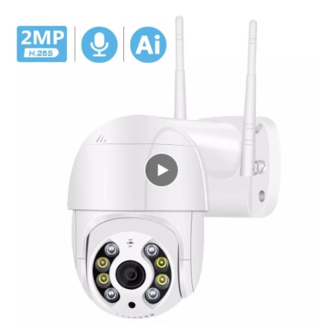 Wireless WiFi surveillance camera dual light source AI intelligent monitoring ball machine with cloud storage