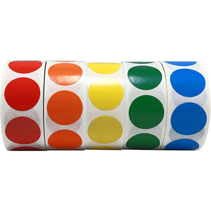 Color Code Dot Label Stickers 500 pcs/roll