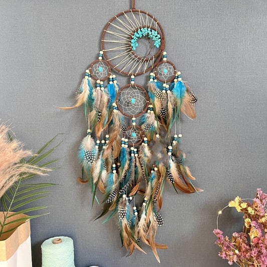 High-grade Türkis Glück Baum Dreamcatcher Hängen Windspiele