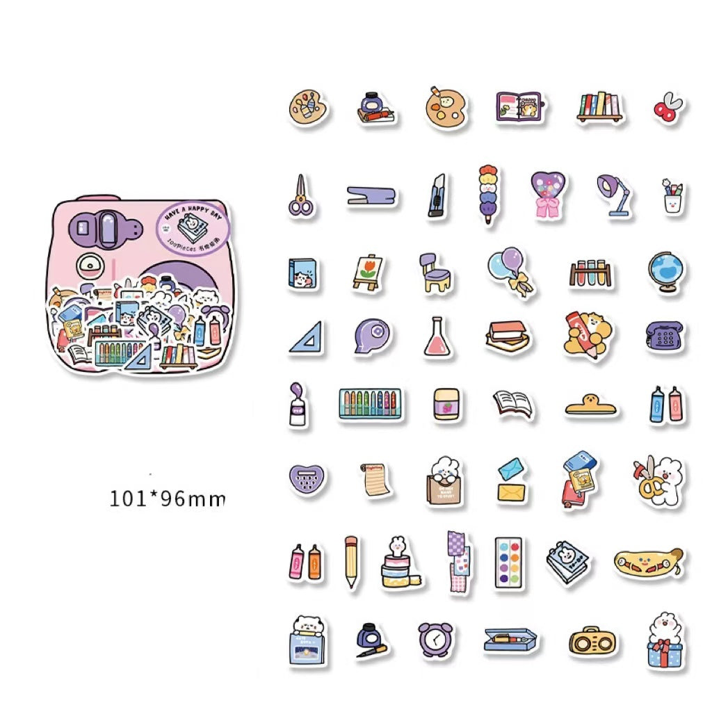 Stickerpaket Little Life Home-Serie Handgemalte Cartoon-Handzeltaufkleber 100 Blatt