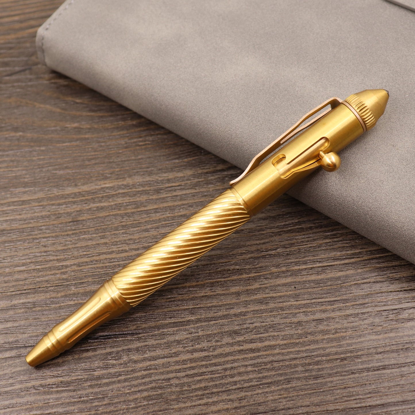 Retro Pure Copper Bolt Type Metal Tactical Pen