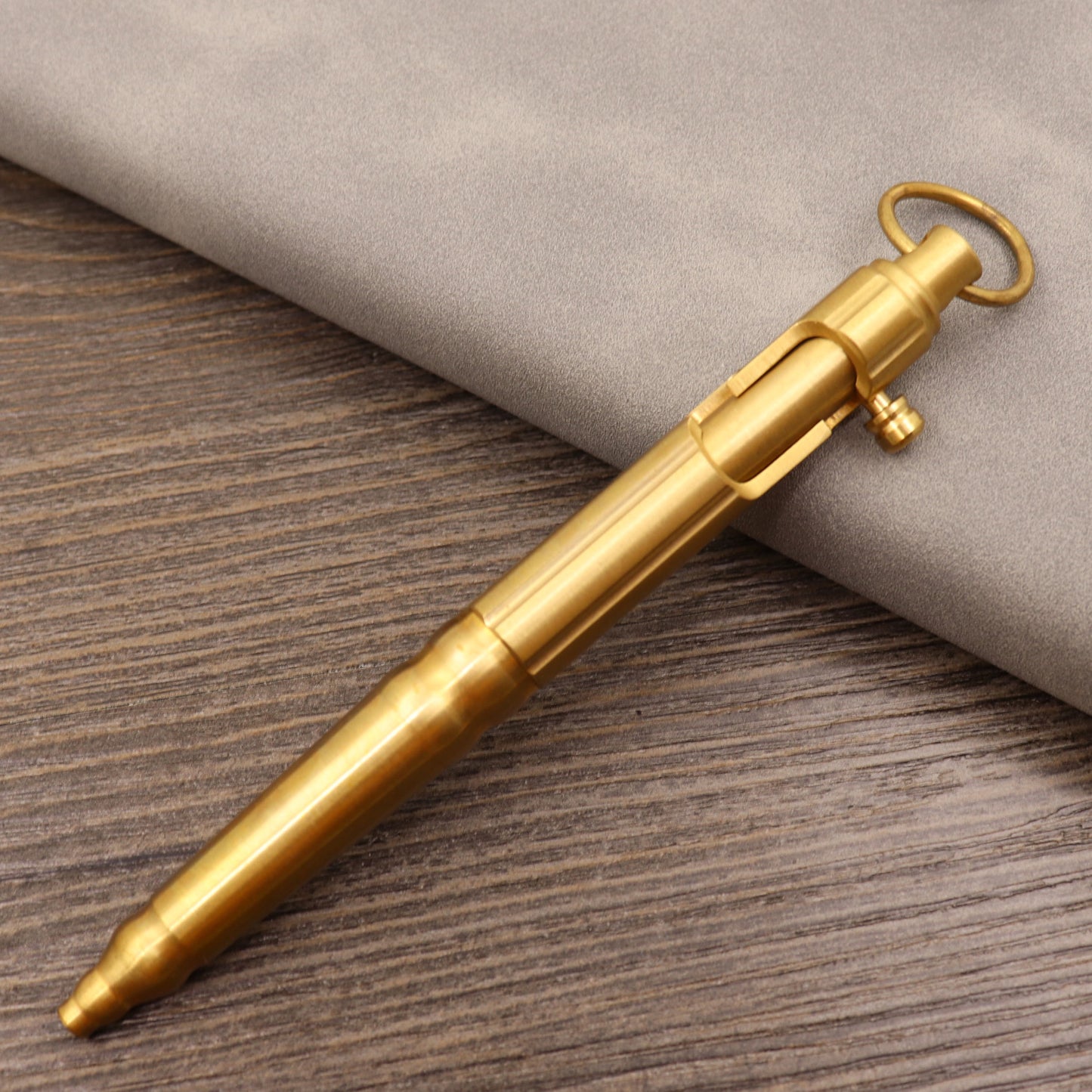 Retro Pure Copper Bolt Type Metal Tactical Pen