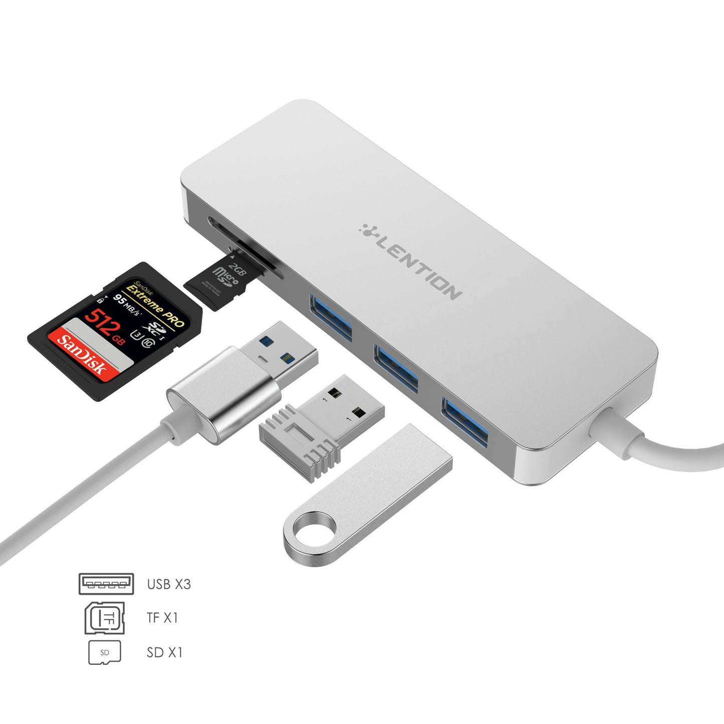 Usb 3,0 HUB Multi-Funktion Kartenleser