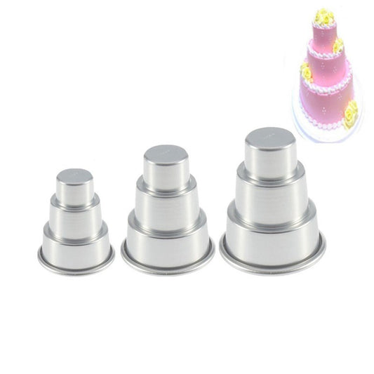 Mini three-layer aluminum alloy cake mold