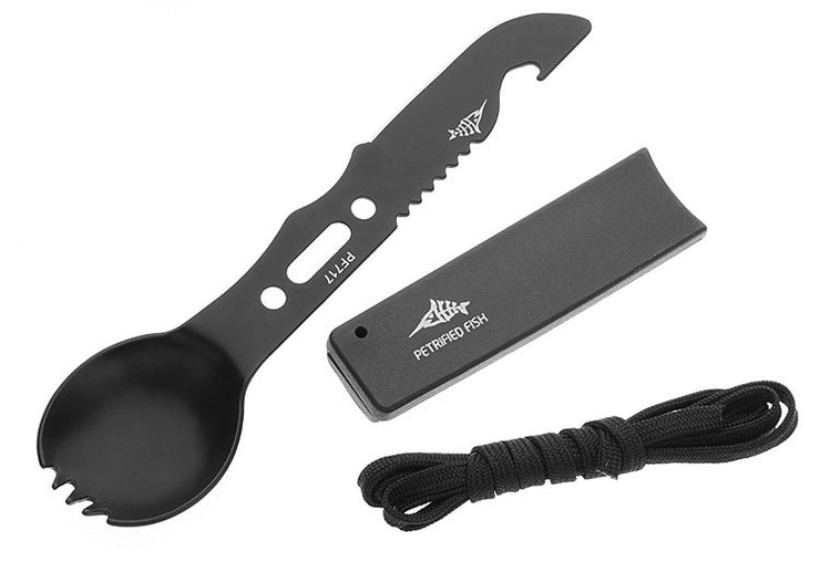 Outdoor Löffel Gabel Messer Set Pfeife Camping Werkzeug