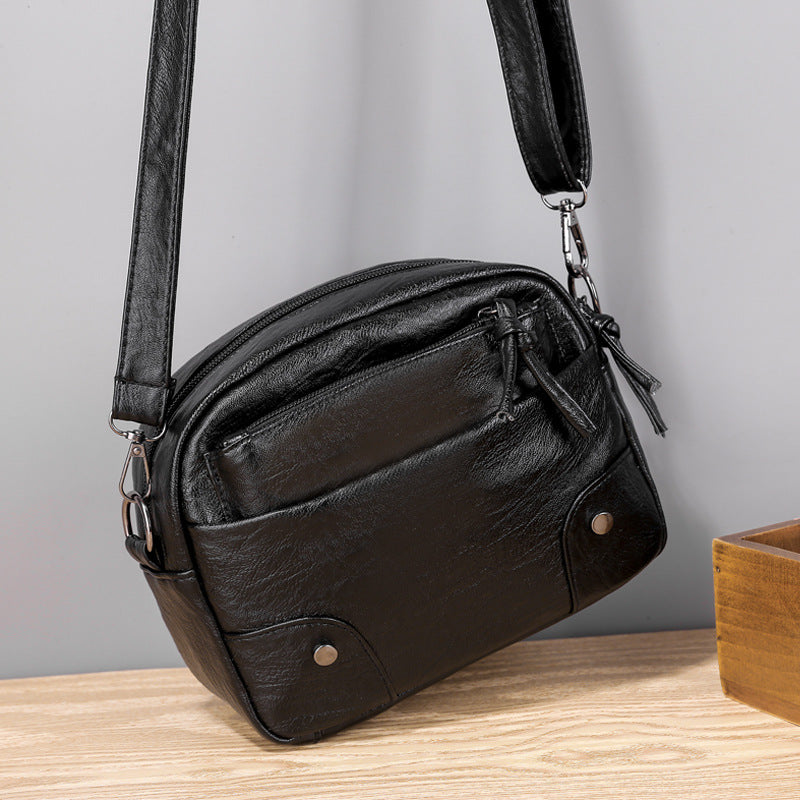 Simple Retro Multi-Pocket Travel Fashion Messenger Bag