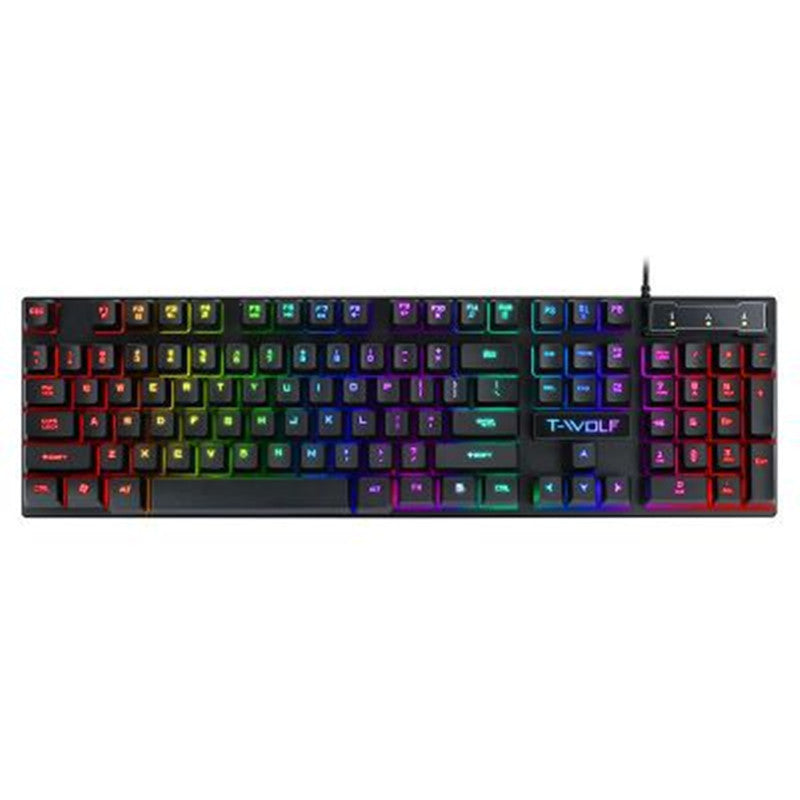 Leuchtende kabelgebundene Gaming-Tastatur mit USB-Anschluss