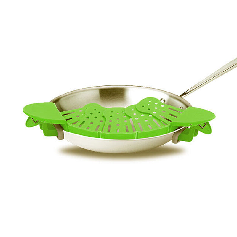 Universal Silikon-Clip-on-Pan-Topf-Sieb Anti-Spill-Pasta-Sieb Lebensmittel-Reis-Frucht-Sieb-Küchen-Gadgets