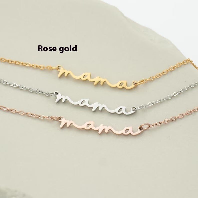 Mini Mom Necklace English Letter Mama Clavicle Chain Mother's Day Gift