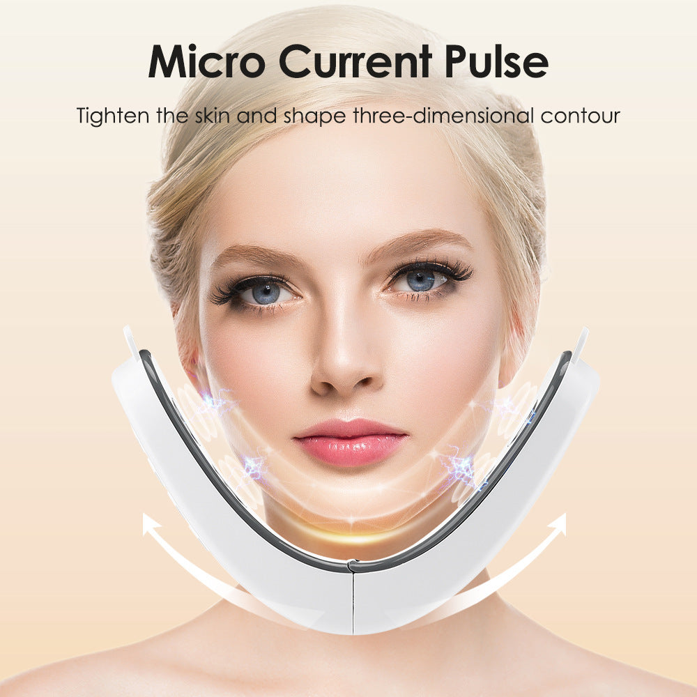 Facial massage device for micro current lifting and tightening skin care instruments