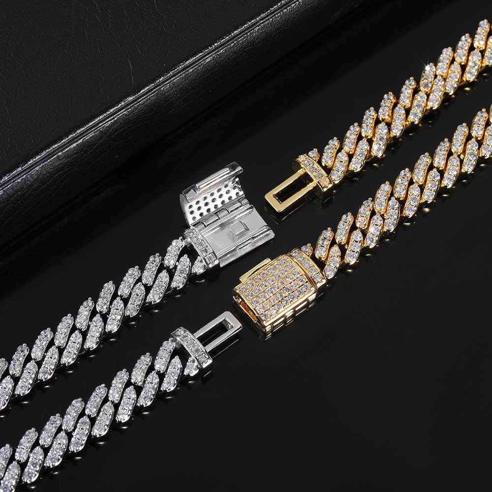 8mm Flip Buckle Single Row Cuban Bracelet