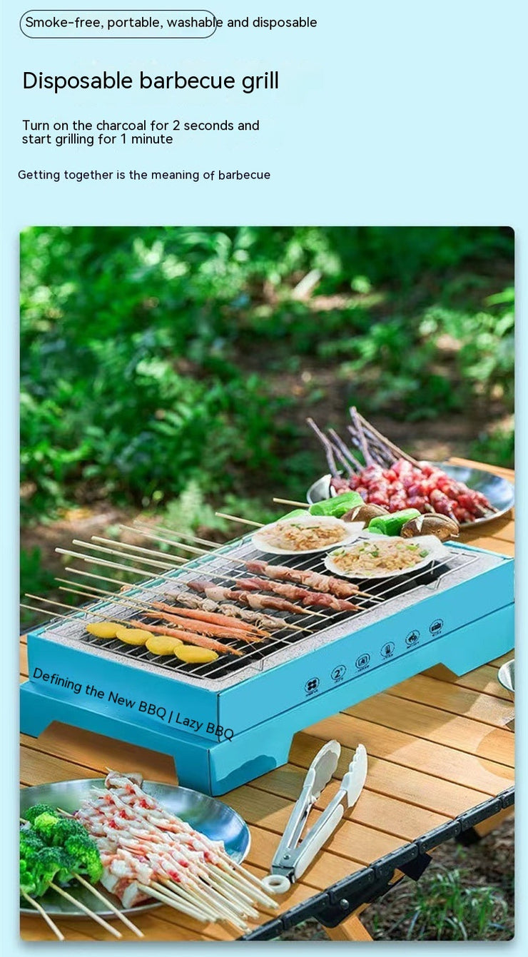 Tragbarer Einweggrill für den Haushalt, Outdoor-Camping