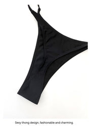 Bikini Vierteiliger schwarz Mesh