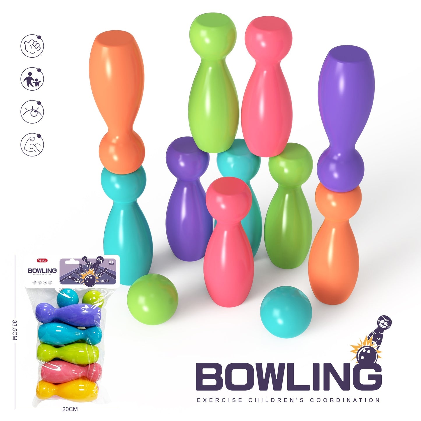 Children's Bowling Toys Suit Indoor Large Kindergarten Baby's Ball Parent-child Sports Toys