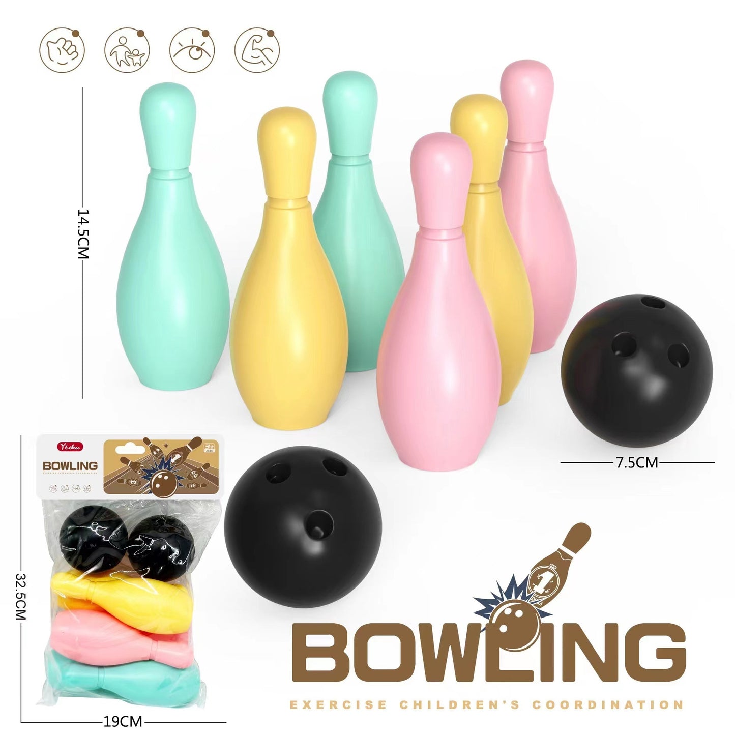 Children's Bowling Toys Suit Indoor Large Kindergarten Baby's Ball Parent-child Sports Toys