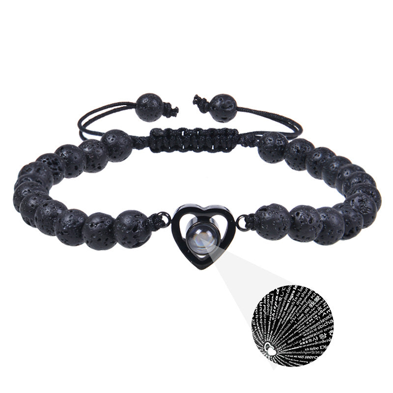 Beaded Woven Bracelet Heart-shaped