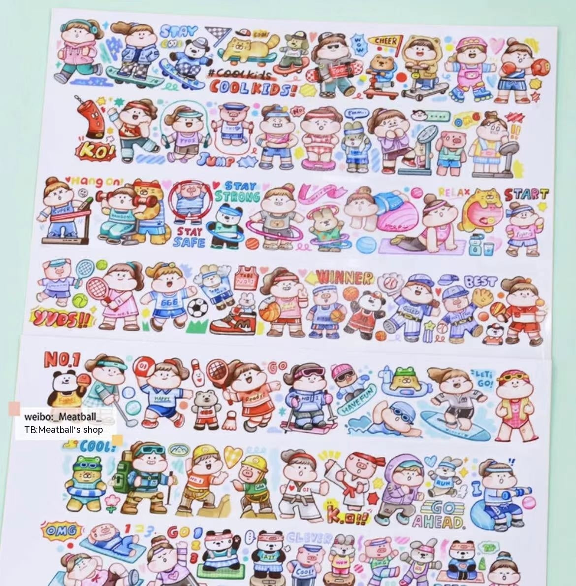 Hemorrhoid Tape Packaging Full Cycle Cartoon Cute Character Stickers