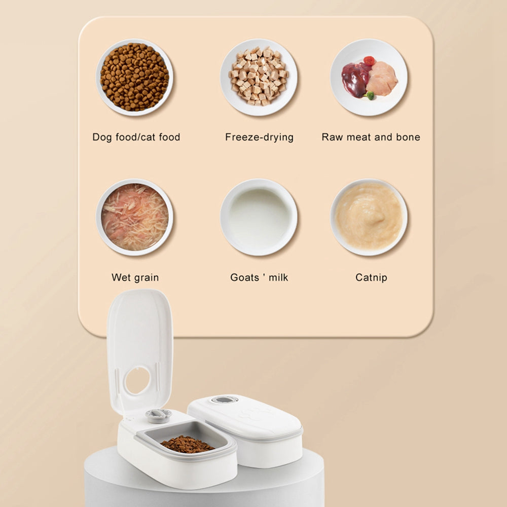 Automatic feeder with intelligent timer for cats and dogs