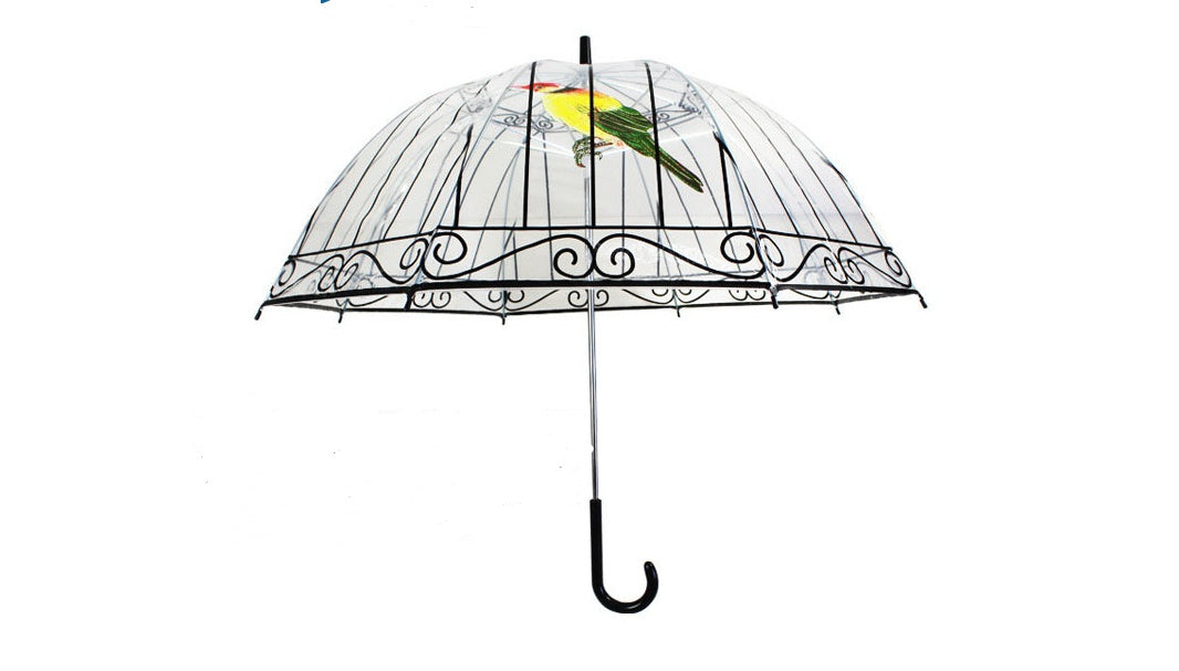 Käfig transparent Regenschirm Langer Griff