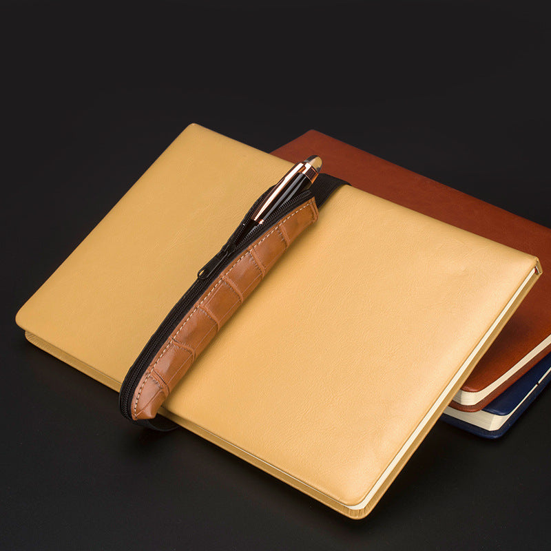 Easy To Carry PU Leather Office Pencil Case 