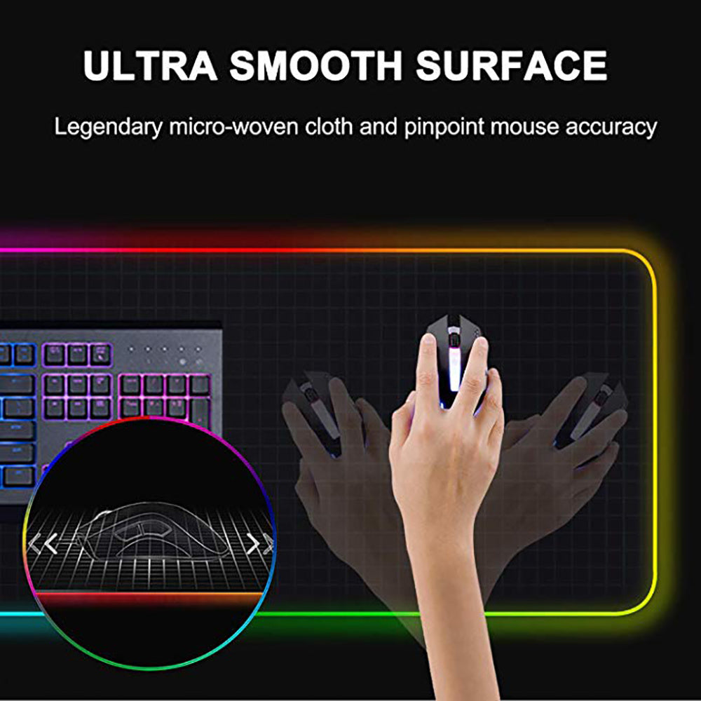 LED super large glossy mouse pad