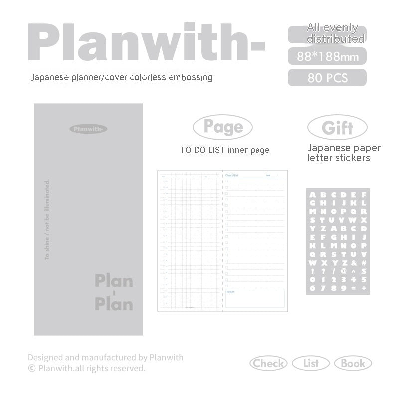 Embossed Simple Visual Daily Meter Book