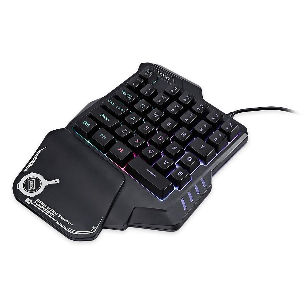 Einhand Mechanische Gaming Tastatur RGB