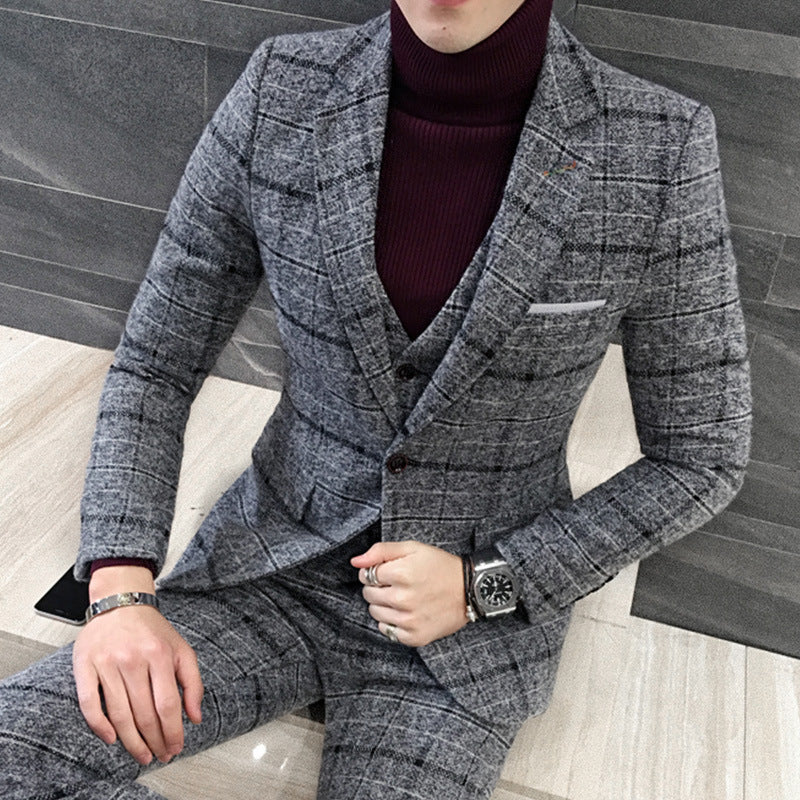 suits with a check pattern