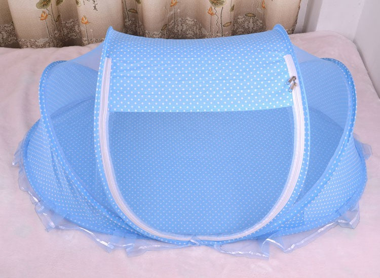 Foldable Baby Bed Net with Pillow Net, 2-Piece Set