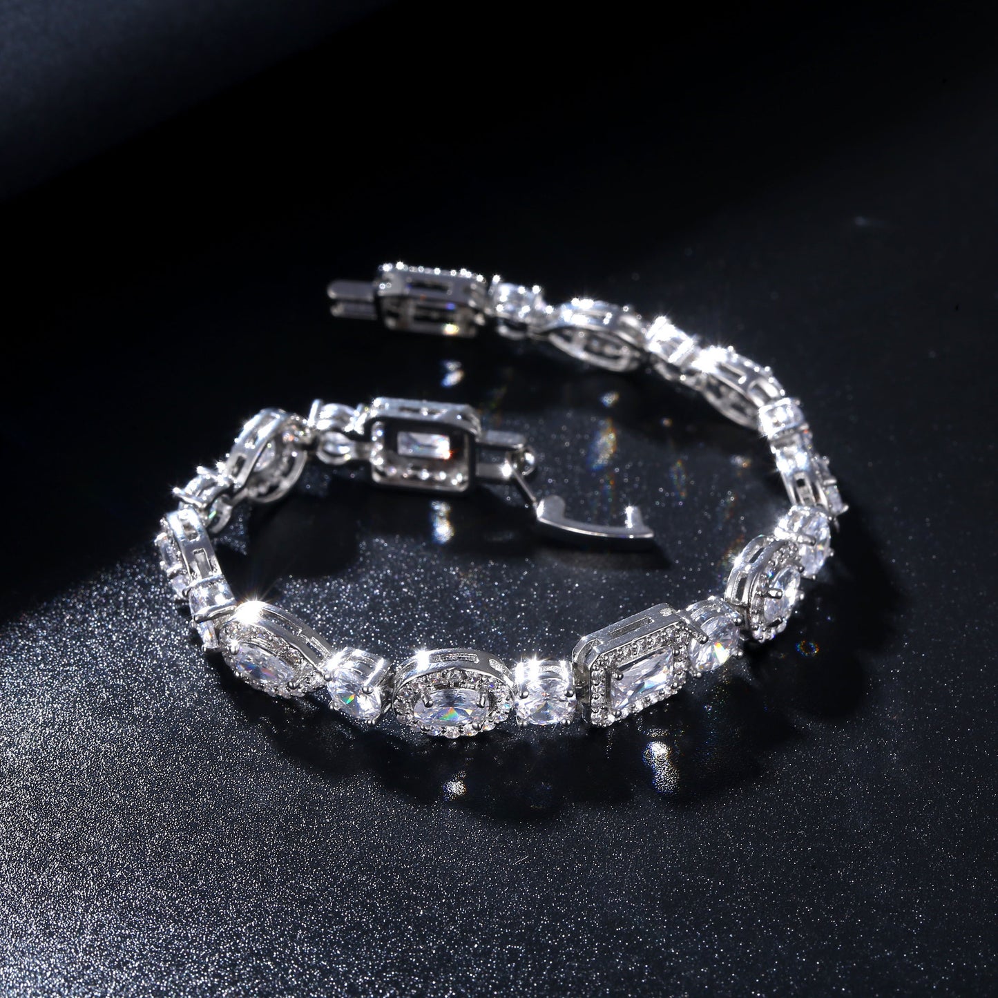 Water drop multi-shape horse eye zircon bracelet