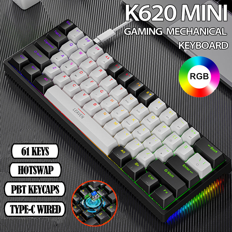 Plastic mechanical keyboard for gaming