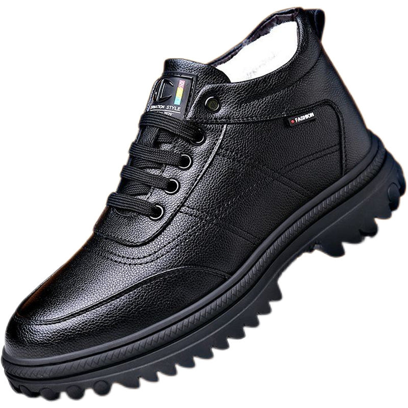 Winter New Fleece-lined Thickened Men's Cotton Shoes