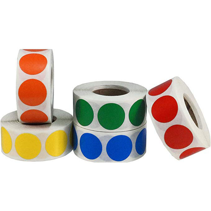 Color Code Dot Label Stickers 500 pcs/roll