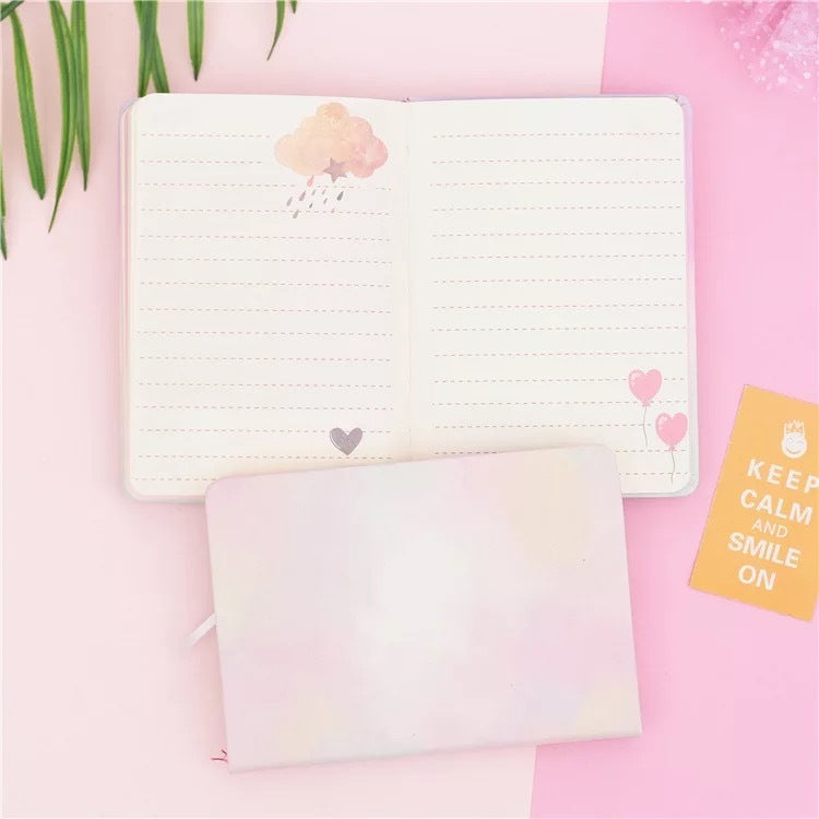 Notebook with light in cloud shape