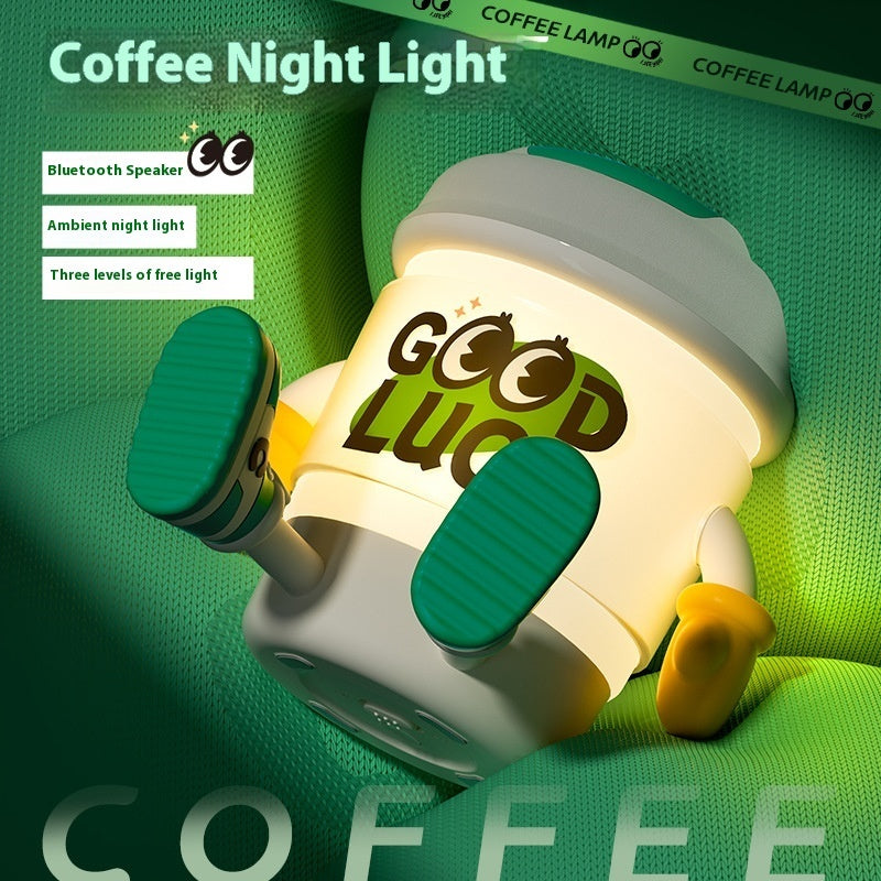 Coffee Cup Small Night Lamp USB Rechargeable Bluetooth Audio Ambient Light