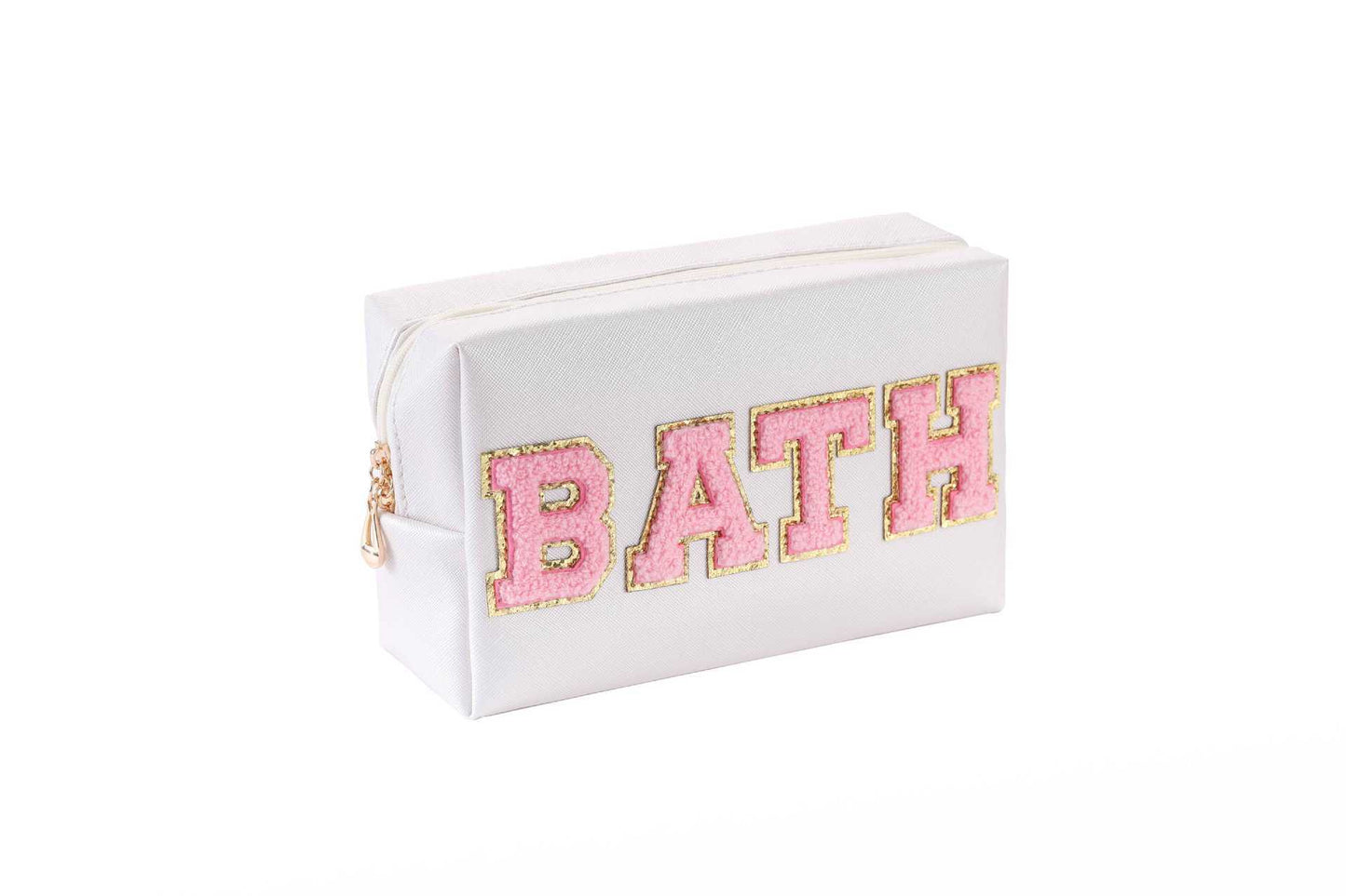 Towel Embroidery Letters Sticker Makeup Outdoor Travel Toiletry Bag