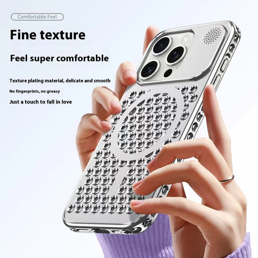 Electroplating Magnetic Suction Heat dissipation Aroma therapy Phone Case