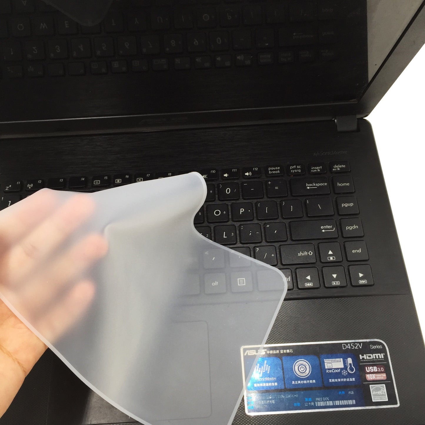 Dust protection film for laptop desktop keyboards, universal