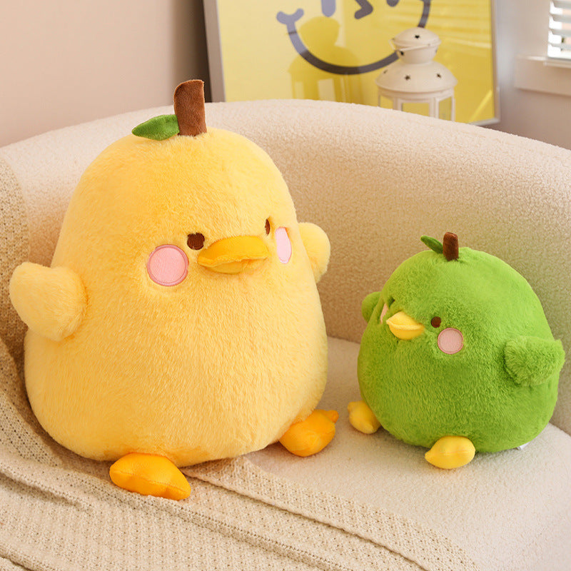 Pear Plush Toy Cute Fruit Yellow Duck Children Sleep Hug Soothing Pillow