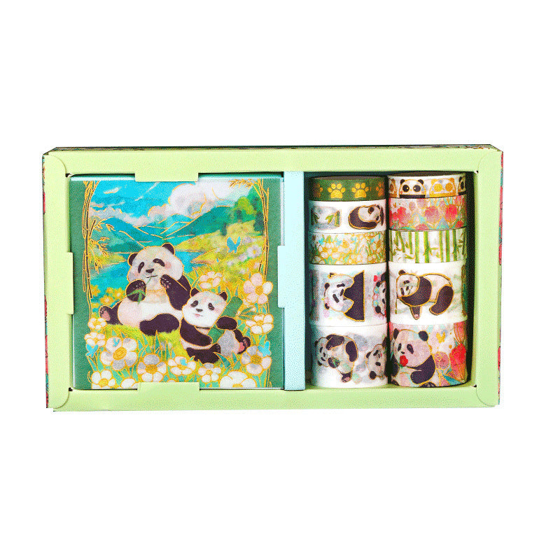 And Paper Adhesive Tape Gold Foil Stickers Combination Cultural Creative Panda