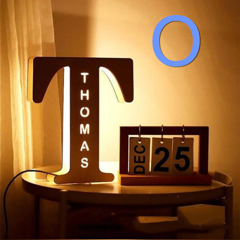 Wooden Letter Lamp Pendulum Lamp