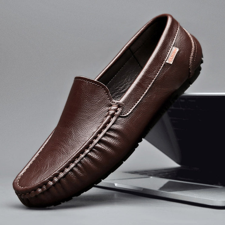 Slip-On-Loafer aus Leder im britischen Stil