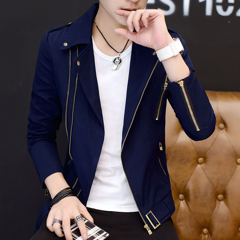 Jacket Men Spring And Autumn Korean Style Top Clothes Trendy Handsome Gown Casual Men Jacket