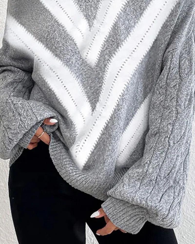 Women's Fashion Loose Lantern Sleeve Sweater