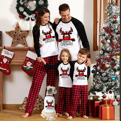 Weihnachtspyjamas für die ganze Familie, passende Sets, Weihnachtsnachtwäsche, Eltern-Kind-Pyjama-Outfit für die Weihnachtsferien, Weihnachtsfeier