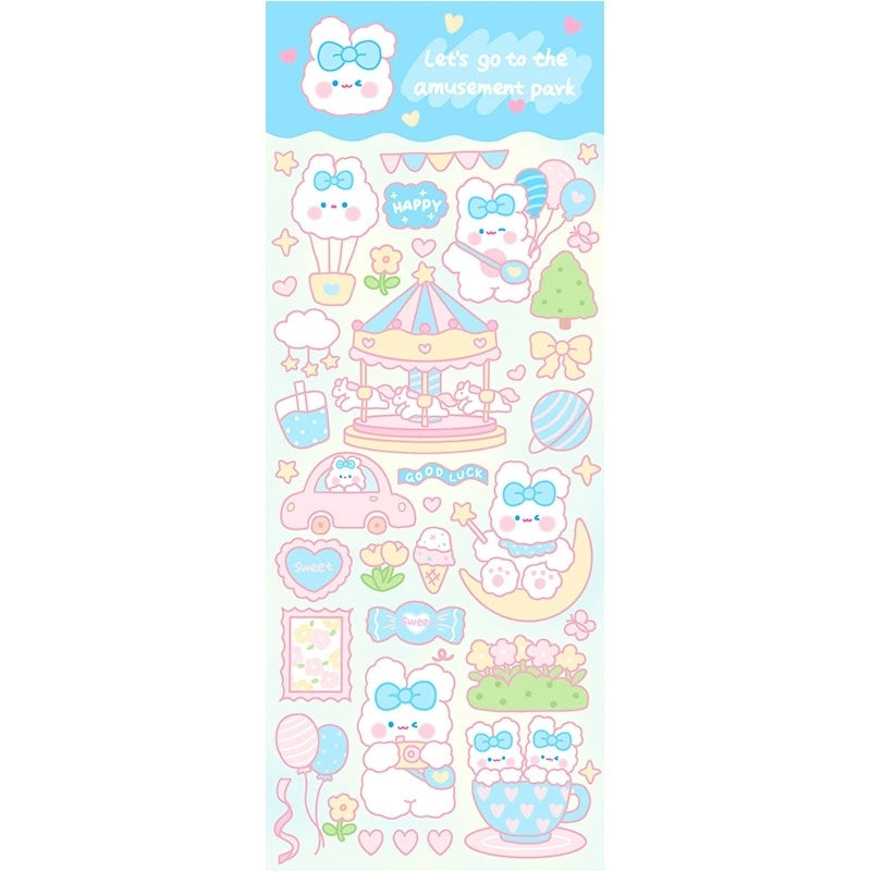 Agenda Notebook PVC Waterproof Cute Stickers For Decoration