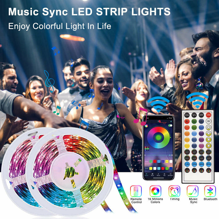 Led Streifen Lichter 5050 RGB Bluetooth Raum Licht Farbwechsel mit Fernbedienung