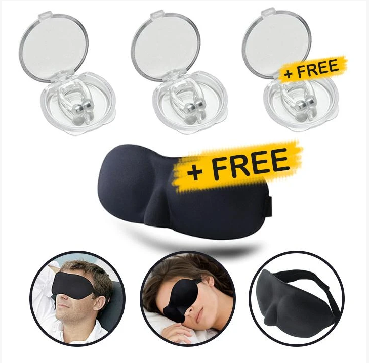 Magnetic anti-snoring nose clip made of silicone against snoring