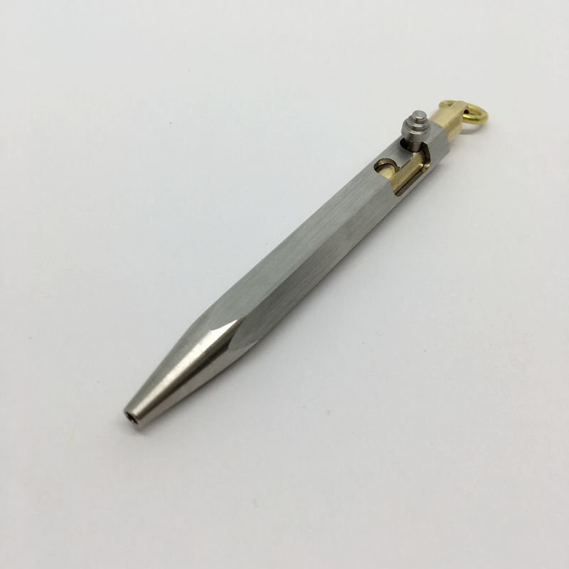 Six-sided stainless steel brass pen